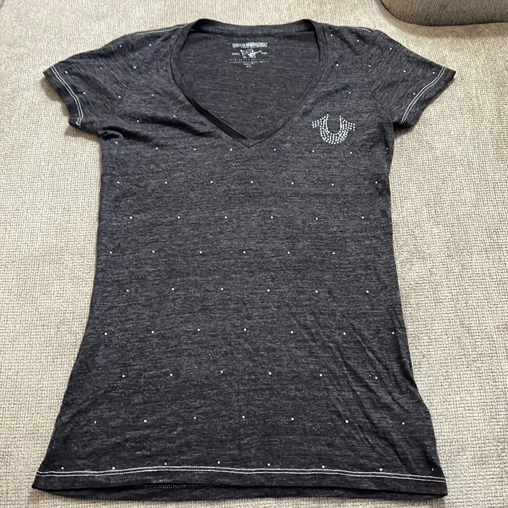 True Religion V Neck Tee